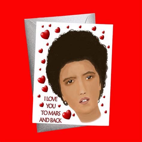 Bruno Mars Love Card Bruno Mars Card Bruno Mars Love - Etsy