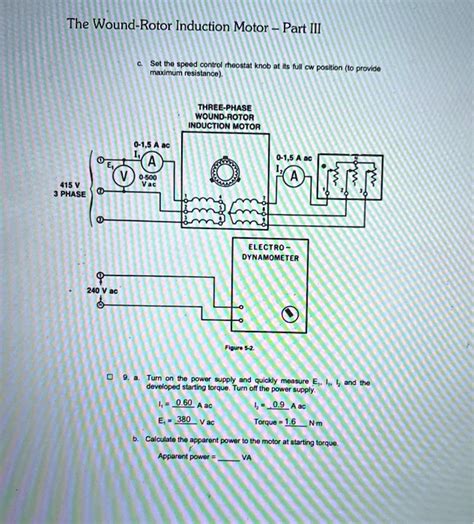 SOLVED: The Wound-Rotor Induction Motor-Part III Set the speed control ...