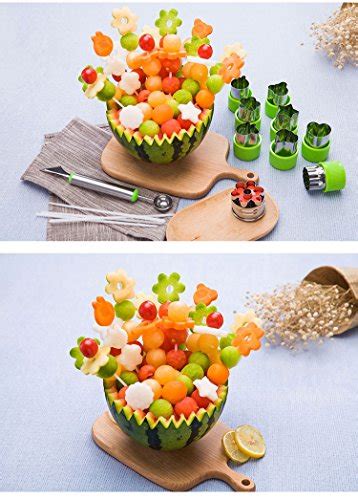 Fruit Vegetable Cutter Shapes Set(8pcs)-Stainless Steel Flower Star Cartoon Animals Shape Mold ...