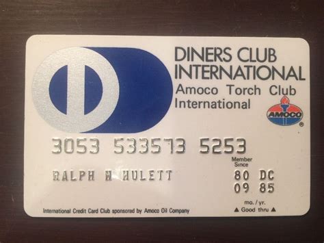 Vintage Diners Club Amoco Torch Club Credit Card Unused Mint | Vintage diner, Credit card design ...