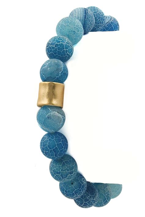 Semi-Precious Stone Stretch Bracelet - Bracelets