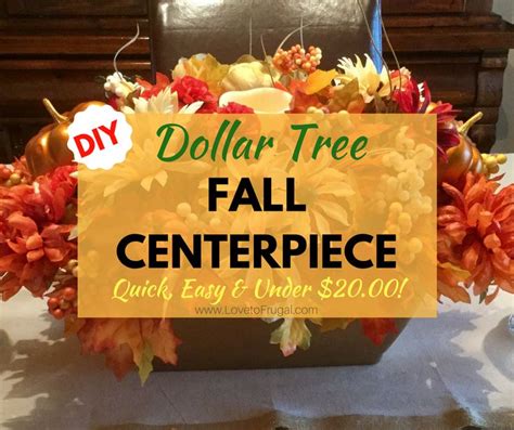 How To Make A DIY Dollar Tree Fall Centerpiece | Fall decor dollar tree ...