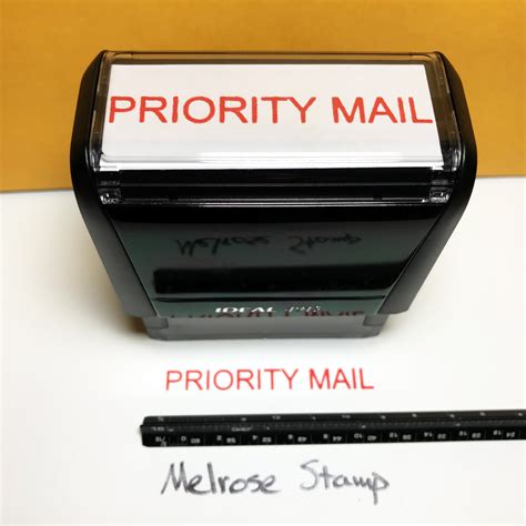 PRIORITY MAIL Rubber Stamp for mail use self-inking - Melrose Stamp Company