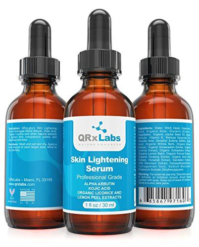 Skin Lightening Serum - Natural & Safe Skin Brightening Serum with Kojic Acid, Alpha Arbutin and ...