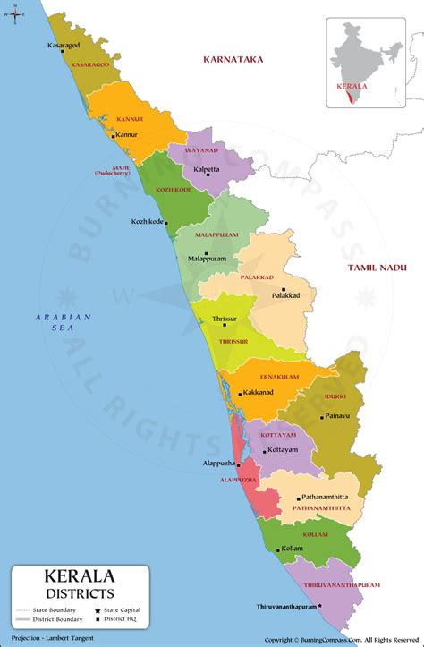 Kerala District Map