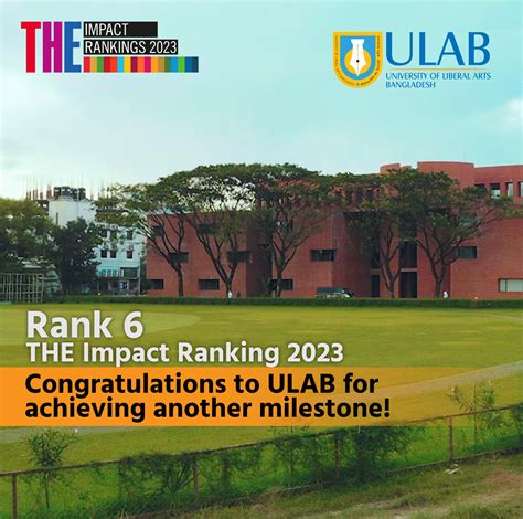 ULAB ranked 6th among universities in Times Higher Education Impact Ranking 2023 | University of ...