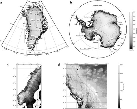 (a) Map of the Greenland ice sheet showing positions of AWSs from the ...