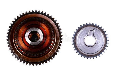 Two gears stock photo. Image of brown, rotating, mechanical - 113676496