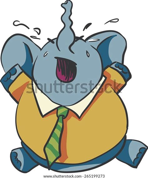 Crying Baby Elephant Stock Vector (Royalty Free) 265199273