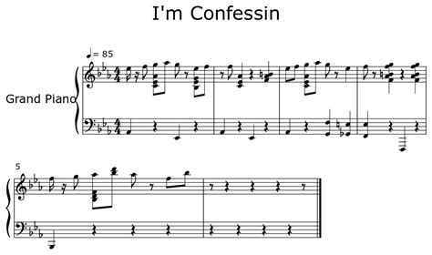 I'm Confessin - Sheet music for Piano