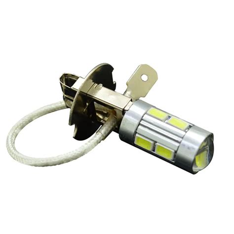 1x Hot H3 LED Car Bulbs 10LED 12V 5730 SMD White Parking Fog Light DRL High Beam Car Styling ...