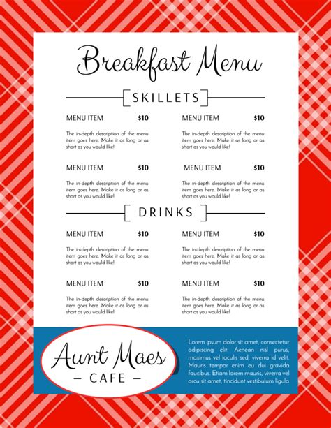 Classic Breakfast Diner Menu Template | MyCreativeShop