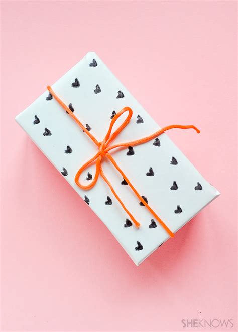 Adorable Valentine's Day wrapping paper you can make in a flash