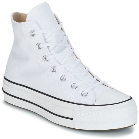 White Converse high-top Canvas Shoes Platform 560846C Size EU35-44