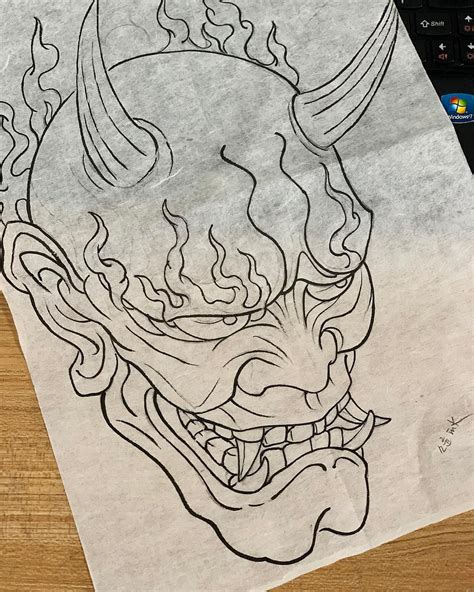 Samurai Oni Mask Tattoo Design - Best Design Idea