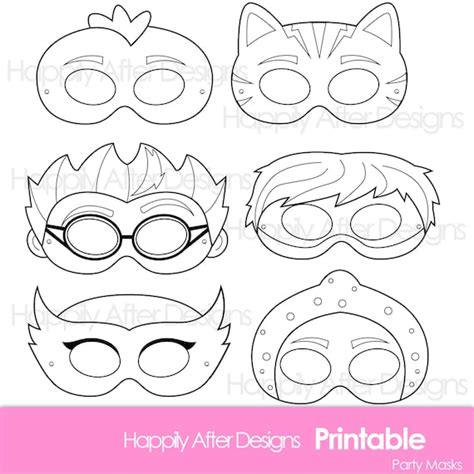 Super Kids Printable Coloring Masks hero mask villain mask | Etsy