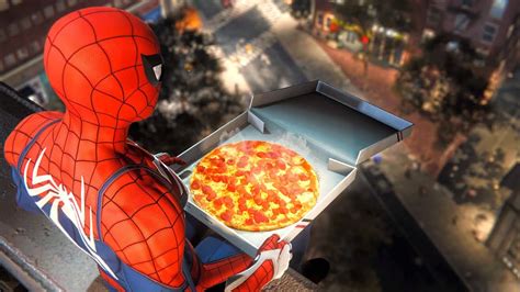 "Pizza Time" - Spider-Man Eats Pizza | Marvel's Spider-Man | 4K Raytracing 60 FPS on the PS5 ...