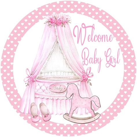 Welcome Baby Girl Sign Welcome Sign Baby Girl Sign Birth - Etsy