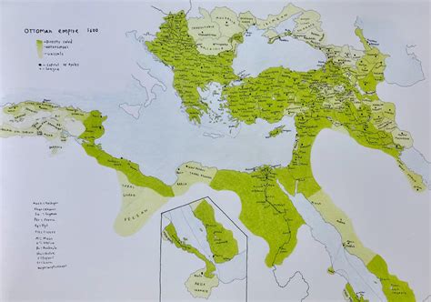 Map of Ottoman empire ad 1600. Handdrawn by me. : r/MapPorn