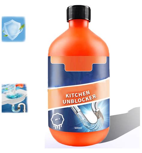 500ml Pipeline Dredging Agent,Momeng Kitchen Unblocker,Drain Clog ...