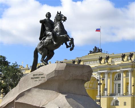 Equestrian statue of Peter the Great in Saint Petersburg Russia