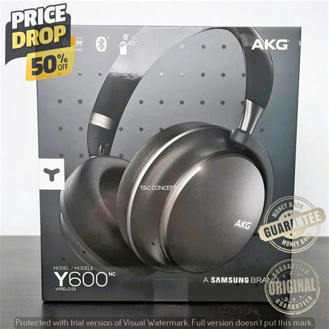 Samsung AKG Y600NC Wireless Over Ear Headphones / Headset - Black, Active Noise Cancelling, 25H ...