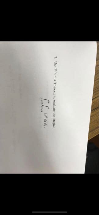 Solved 7. Use Fubini's Theorem to evaluate the integral: 16 | Chegg.com