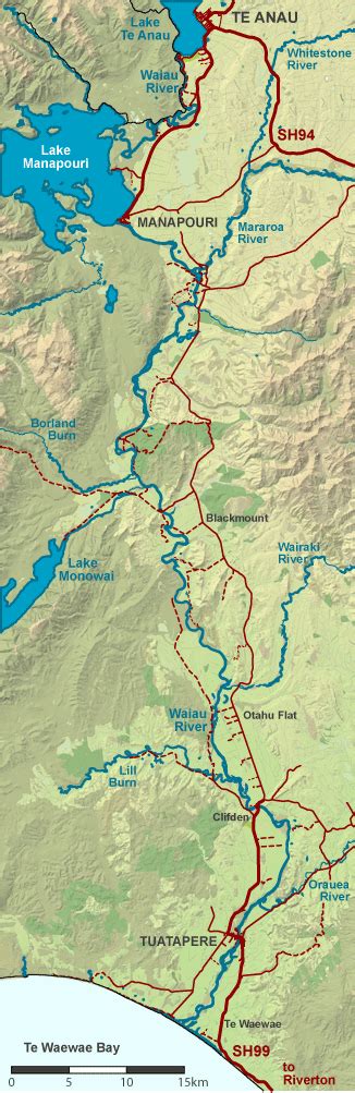 Waiau River / Lake Manapouri Map | NZ Fishing