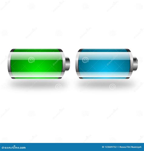 Battery Indicator Vector Icon Stock Illustration - Illustration of glossy, design: 123609752