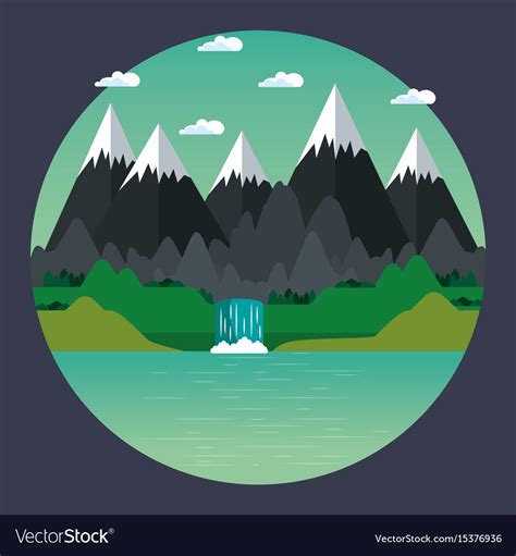 Mountains landscape Royalty Free Vector Image - VectorStock