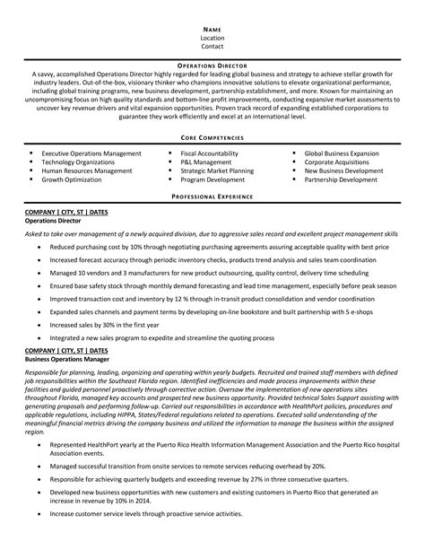 Operations Director Resume Example & Guide (2020) Office Assistant Resume, Manager Resume ...