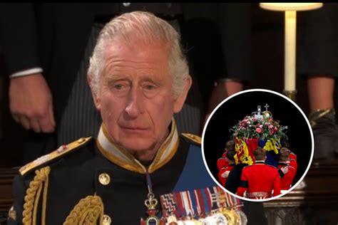 Charles in Tears as Royals Sing 'God Save The King' During Queen's Funeral