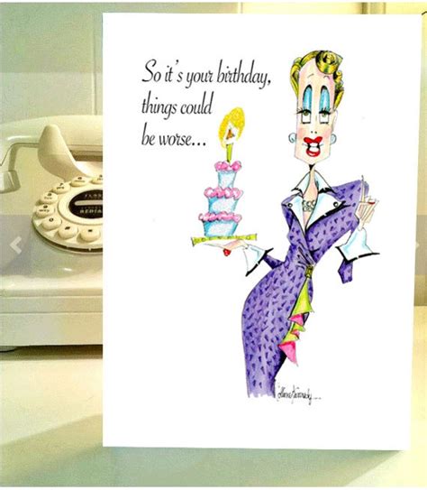 Funny Birthday Card women humor cards birthday cards for