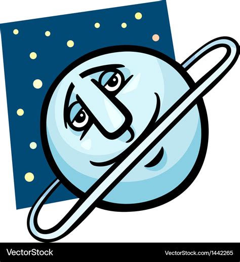 Colorless Funny Cartoon Uranus Planet Vector Illustration Co Stock | My XXX Hot Girl