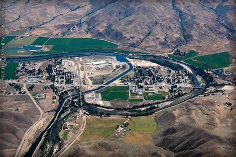 Horseshoe Bend Payette River - Idaho, USA (aerial view, 2007) | Aerial view, Idaho, Aerial