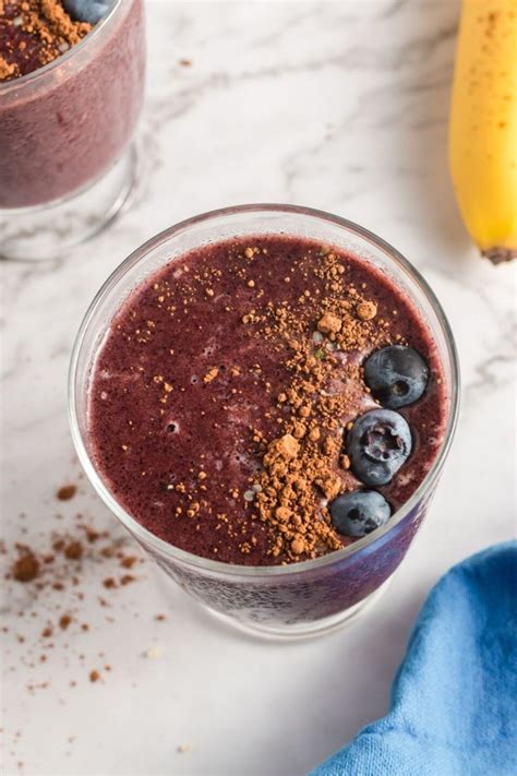 Chocolate Blueberry Smoothie - Natural Deets