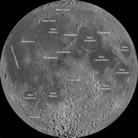 Lunar map showing the major features of the Moon's surface (Photo: NASA) DISCUSS VOCAB WORD ...