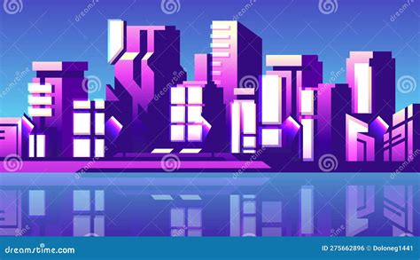 Modern Skyscraper Building Horizontal Cityscape Stock Vector ...