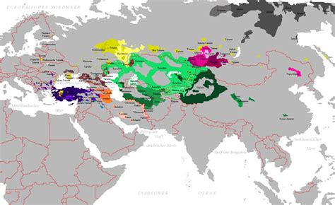 Map showing where turkic languages (those related to turkish) are ...