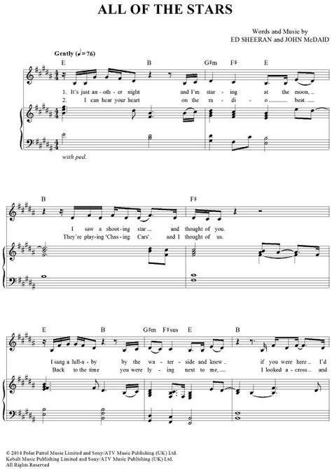 All Of The Stars | Sheet music, Violin music, Piano music