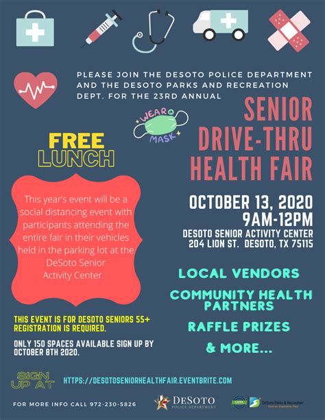 23rd Annual DeSoto "Drive-Thru Senior Health Fair," October 13th, from ...