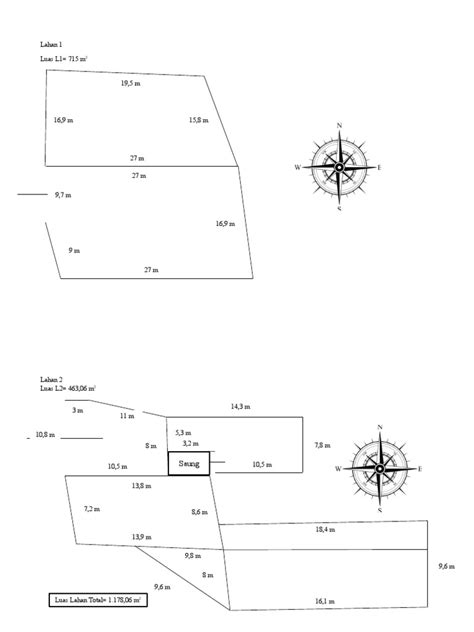 Lahan 1 Luas L1 715 M | PDF