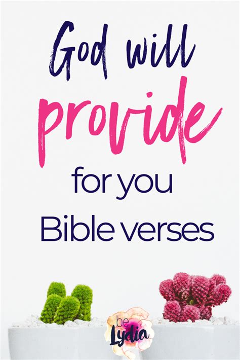 God will provide Bible verses - from the ministry of beLydia