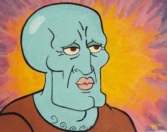 Squidward painting | Etsy