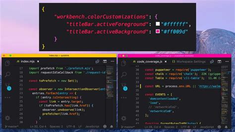 VS code theme colors