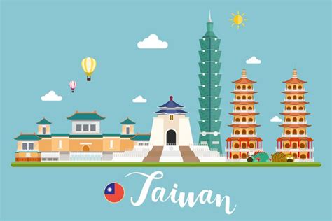 Taiwan Travel Landscape 660773 Vector Art at Vecteezy