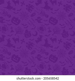 Happy Halloween Purple Background Stock Vector (Royalty Free) 205658542 ...