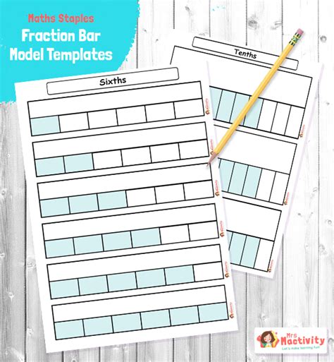 Fraction Bar Model Templates | Fraction Worksheets