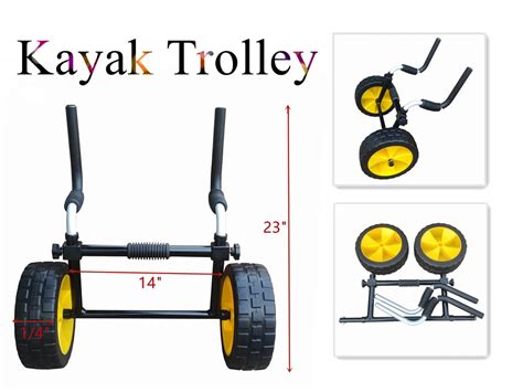 Universal Canoe Wheels Cart Kayak Transport Wheels Mover Diy Kayak Cart ...