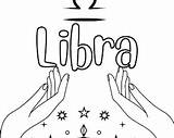 LIBRA Zodiac Adult Coloring Page Sign Book Fantasy  sketch template